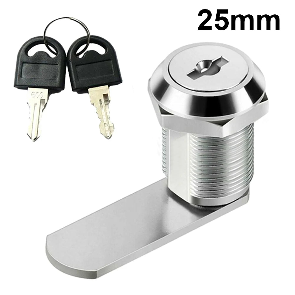 Drawer Cabinet Lock Mail Box Locker Cam Lock Cupboard Door Tongue Lock With 2 Key Furniture Hardware - 25mm