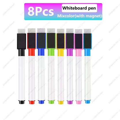48-1Pcs Magnetic Erasable Whiteboard Pen Color Options Numbering Stationery Office Teaching Supplies for Student Blackboard N