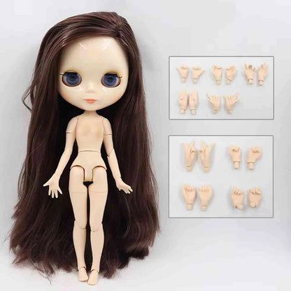 ICY DBS blyth doll 1/6 bjd toy joint body white skin shiny & matte face 30cm on sale special price toy gift anime doll - glos