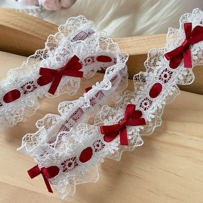 2Meters Bow Decorative Lace Trim Ribbons For Crafts Party Dress Sewing Diy Supplies Handmade Fabric Gift Wrapping Trimming Bl