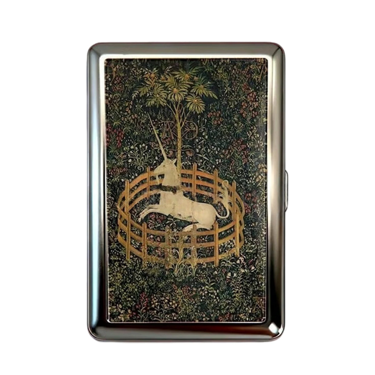 Vintage Style Metal Cigarette Carrying Case Art Deco Design Versatile Card & Cash Case Easy Snap Gift Idea for for Women and 