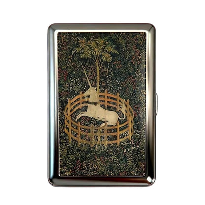 Vintage Style Metal Cigarette Carrying Case Art Deco Design Versatile Card & Cash Case Easy Snap Gift Idea for for Women and 