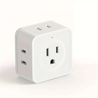 5 Way Multi Plug Outlet Extender, Wall Outlet Expander, Small Electrical Outlet Splitter for Travel, Home, Office, Dorm - QP5