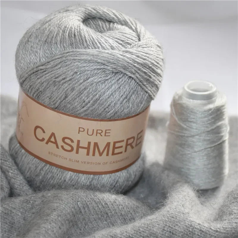 Crochet Cashmere Yarn, Soft Hand-Knitted Wool, Baby-Friendly Knitting Thread, Luxurious Yarn for Scarves, Crochet Projects, K