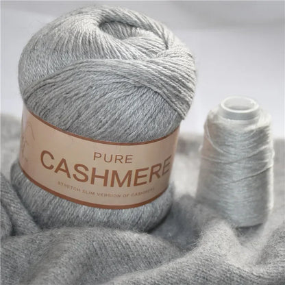 Crochet Cashmere Yarn, Soft Hand-Knitted Wool, Baby-Friendly Knitting Thread, Luxurious Yarn for Scarves, Crochet Projects, K
