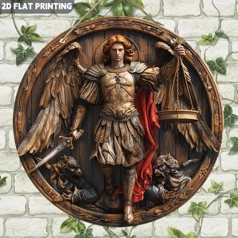 1PCS 2D Flat Home Decor Wooden Disc Angel Sub Series Holy Angel Redemption Bedroom Wall Decorations Photo Props Decoration - 