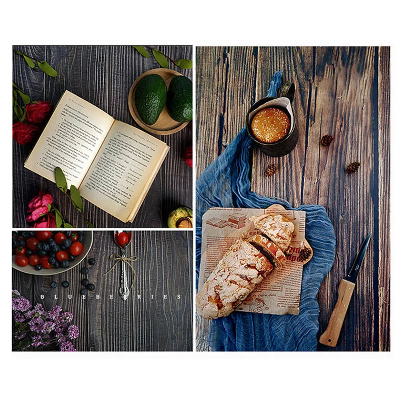 Photo Background for Food Cosmetics Photophones for Photos Art Paper 53X84cm 2Sides Photography Background Backdrops Christma