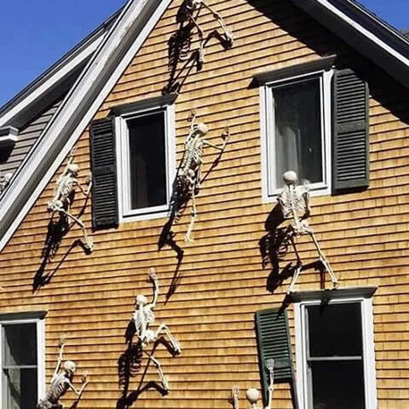 40cm Human Shape Bones Posable Skeleton,Haunted House Horror Props,Halloween Skull Skeleton Party Home Decorations DIY Suppli