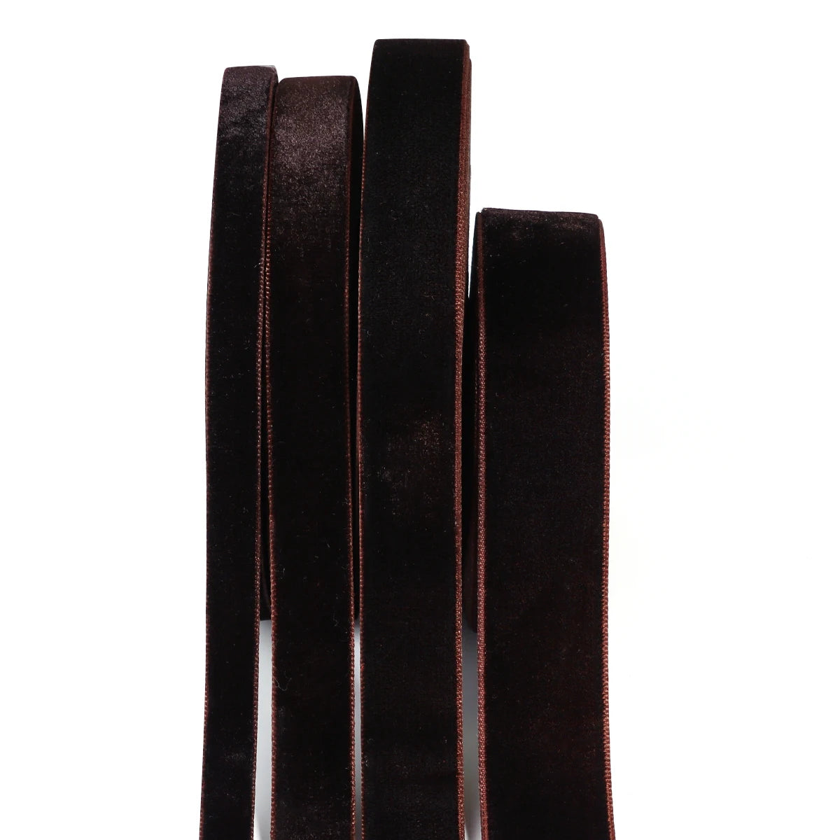 5-10yards/roll Velvet Ribbons Deep Brown Color Single Face Flocking Webbing For DIY Christmas Crafts Party Wrapping Decoratio