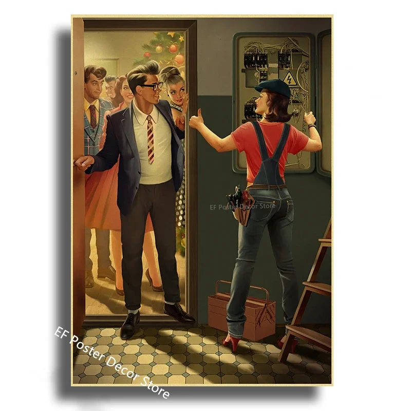 Vintage Stalin USSR CCCP Poster Poster Aesthetic Prints and Posters Wall Art Retro Painting Home Room Cafe Club Dorm Wall Dec