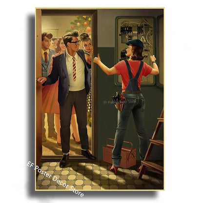 Vintage Stalin USSR CCCP Poster Poster Aesthetic Prints and Posters Wall Art Retro Painting Home Room Cafe Club Dorm Wall Dec