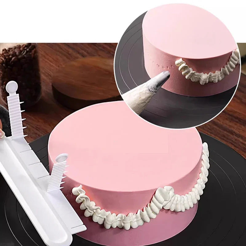 1 set Fondant Cake Arc Decorating Aid Fondant Tool Rim Scale Baking Ruler Sugarcraft Lace DIY Bakeware Tableware Kitchen Tool