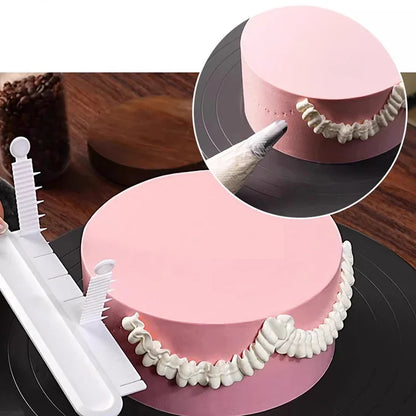 1 set Fondant Cake Arc Decorating Aid Fondant Tool Rim Scale Baking Ruler Sugarcraft Lace DIY Bakeware Tableware Kitchen Tool
