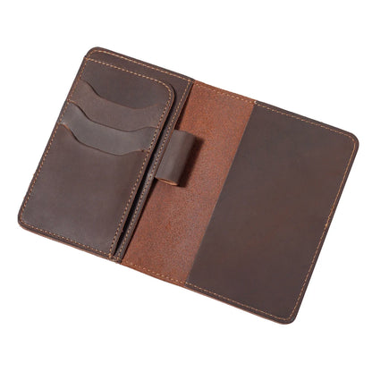 Journal Cover for Field Notes Leather Multifunctional Organizer with Pen Loop, Business Card Holder, for 3.5" x 5.5" Pocket N
