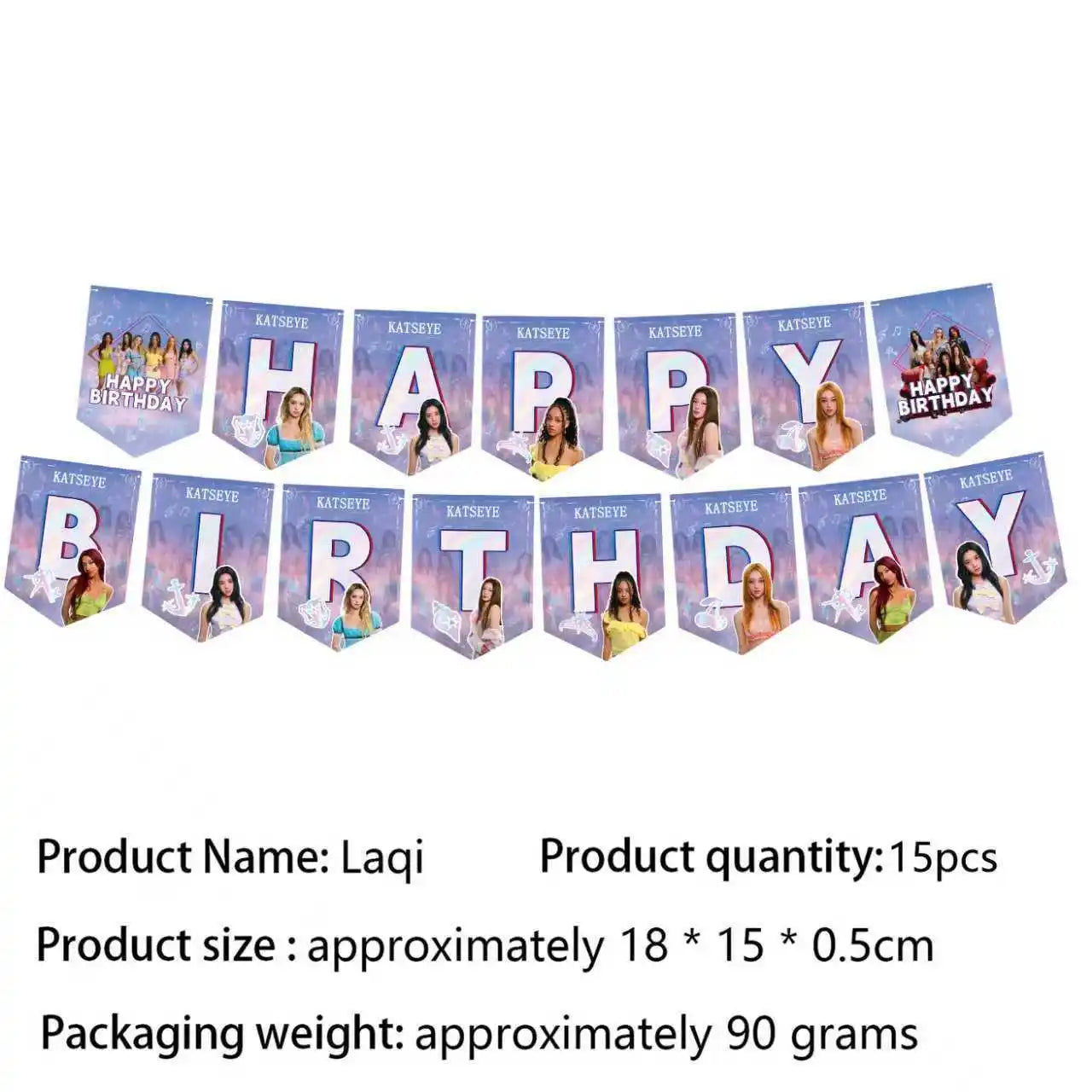 K-Katseye Birthday Decoration Kpop Girl Group Napkin Balloon Cup Plate Tablecloth Banner For Girls Festival Party Fans Gift -