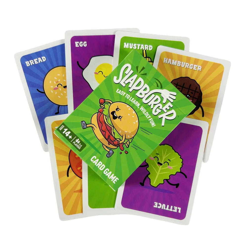 Slapburger Card Game Families Party Playing 2-6 Players Board Game Deck