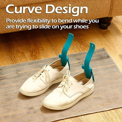 2PCS Lazy Shoe Helper, Plastic Shoe Wearing Aid, No Need to Bend Over, Fits All Shoes, Perfect for Elderly & Pregnant Women