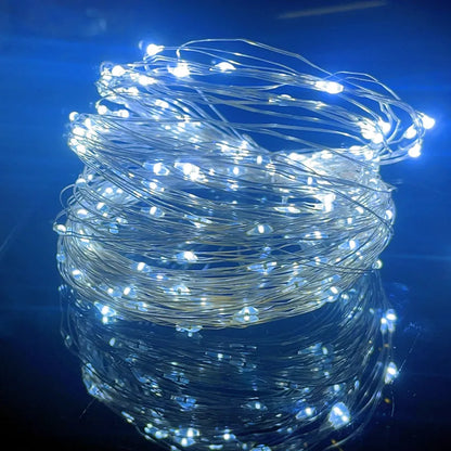 With Battery LED String Lights Copper Silver Wire Garland Light Fairy Lights Party Decoration for Christmas Wedding 1/2/3M - 
