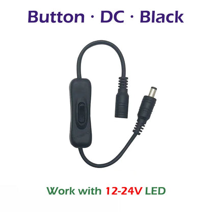 Touch / Knob / Button Switch Dimmer Brightness Adjust for 3528 5050 COB LED Strip Light DC 12V 24V USB 5V Stepless Dimming - 