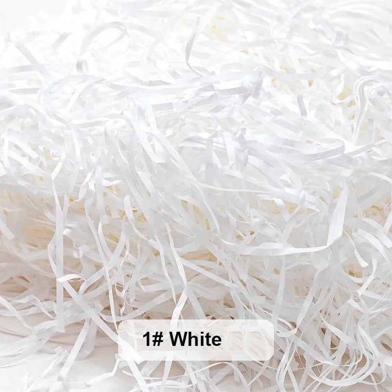 100-20g Multicolored Raffia Paper Shreds & Strands Shredded Crinkle Confetti For DIY Gift Box Wrapping & Basket Filling