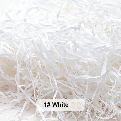 100-20g Multicolored Raffia Paper Shreds & Strands Shredded Crinkle Confetti For DIY Gift Box Wrapping & Basket Filling