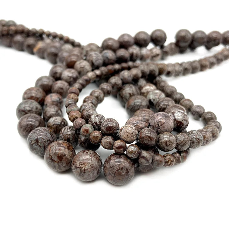 4 6 8 10mm Natural Stone Beads Amethyst Amazonite Agates Jades Loose Round Beads for Jewelry Making Bracelet Necklace DIY