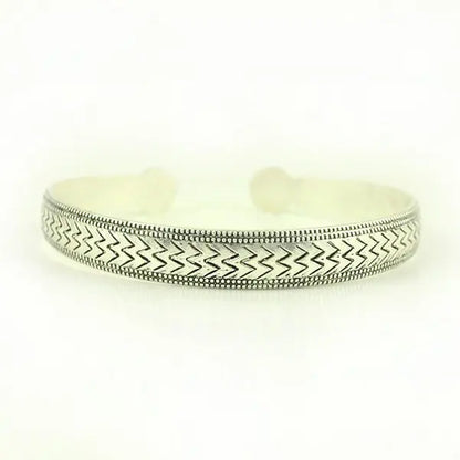 Retro Cuff Bracelets Tibetan Silver Metal Carving Fish Elephant Flower Bangles Vintage Gypsy Jewelry Female Gifts - 02