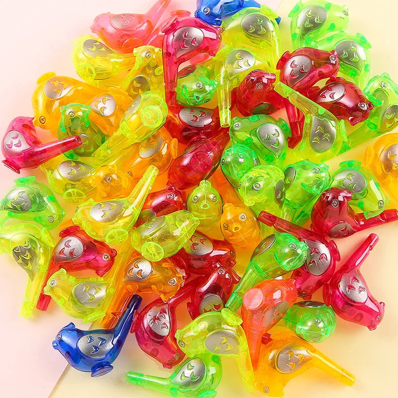 30Pcs Colorful Mini Bird Plastic Water Whistles Noise Maker Toys for Birthday Party Favors School Gift Pinata Fillers