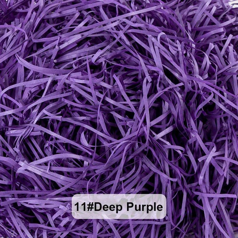 100-20g Multicolored Raffia Paper Shreds & Strands Shredded Crinkle Confetti For DIY Gift Box Wrapping & Basket Filling - Dee