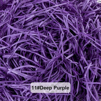 100-20g Multicolored Raffia Paper Shreds & Strands Shredded Crinkle Confetti For DIY Gift Box Wrapping & Basket Filling - Dee
