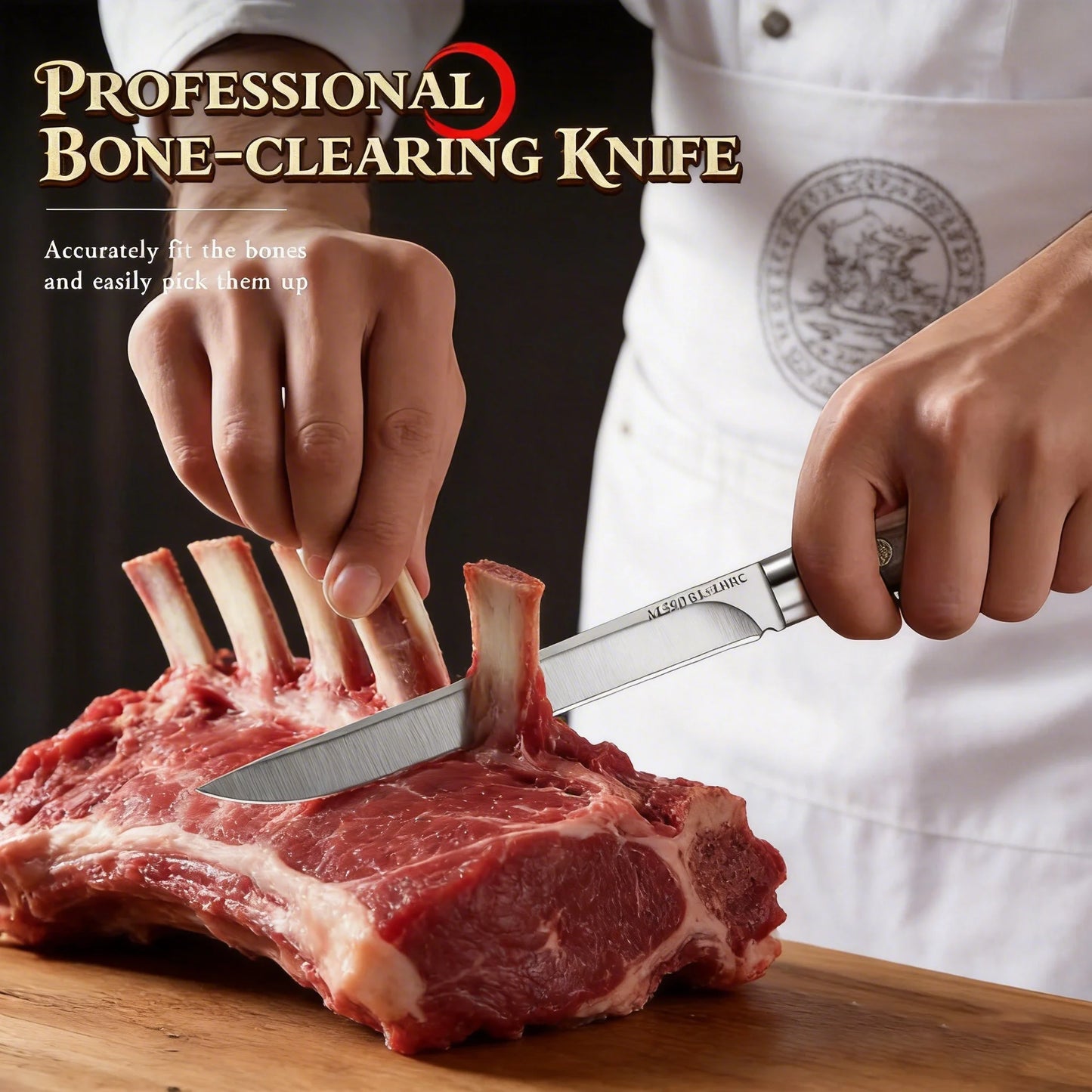 1/2/3-piece meat cutting knife set -M390 stainless steel 62HRC ultra-sharp blades suitable for cutting fruits and removing bo