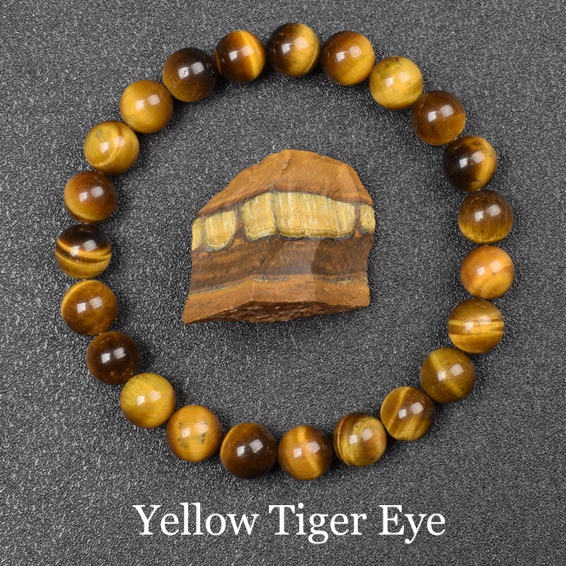 Natural Golden Obsidian Stone Beads Bracelet Men Women Golden Light Rainbow Obsidian Raw Stone Round Bead Natural Energy Jewe