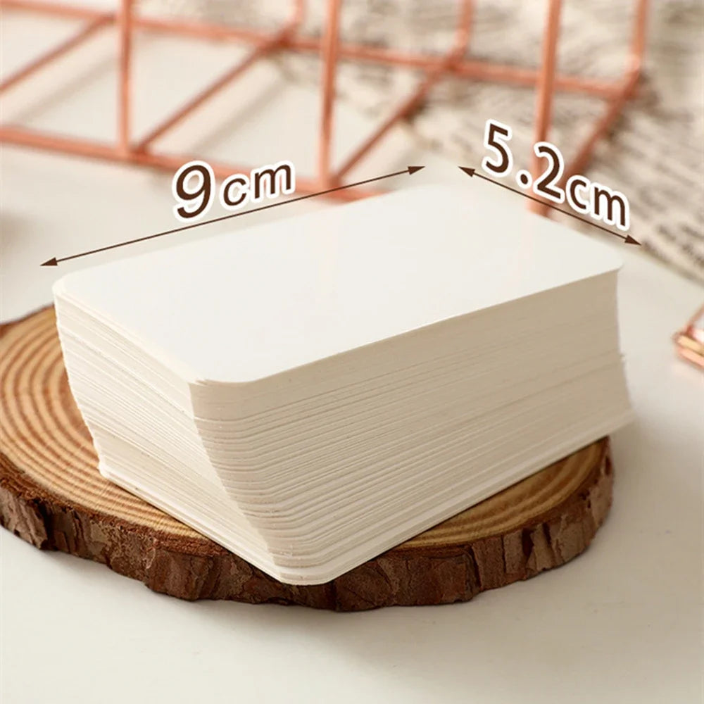 100/50/20PCS Color Kraft Paper Card Retro Double Sided Word Card DIY Postcard Gift Greeting Invitation Card Note Message Card