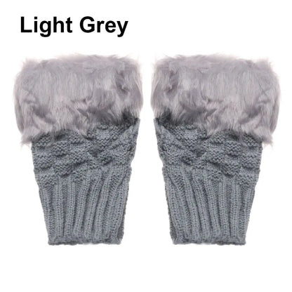 Rabbits Knitted Gloves, Faux Rabbit Hair Mittens, Warm Fingerless Gloves for Winter, Cozy Texting Gloves, Stylish Outdoor Han