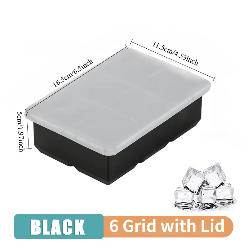 4/6/8/15Grids Silicone Ice Cube Molds Spherical Ice Molds Reusable Whiskey Ice Cube Molds Cocktail Freezer DIY Homemade Barwa
