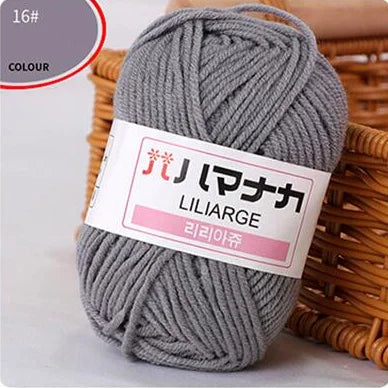 25G Milk Sweet Soft Baby Cotton Knitting Wool Thick Fiber Yarn Velvet Hand Threads for Knitting Wool Crochet Yarn for DIY Swe