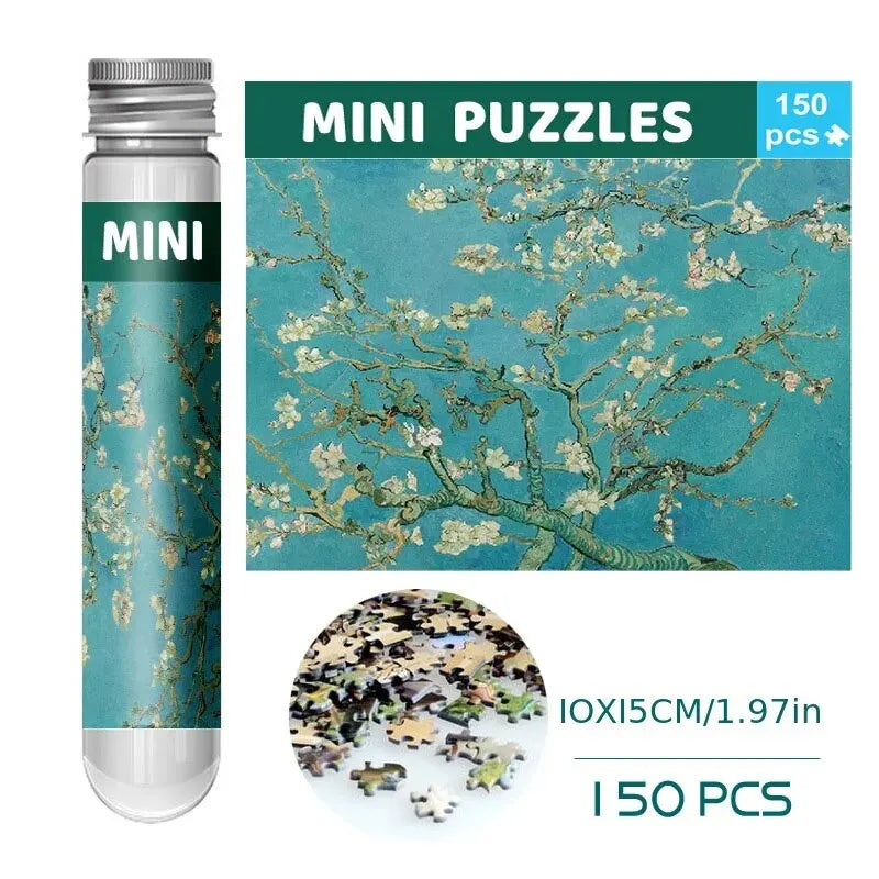 150pcs Test Tube Jigsaw Puzzle World Famous Painting Van Gogh The Starry Night Christmas Gift - Apricot Blossoms