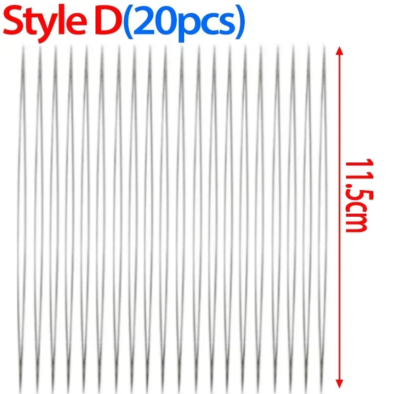 Beading Needles Pins Open Curved Big Eye Needle for Beads Bracelet DIY Jewelry Making Tools Handmade Craft Beaded Threading P