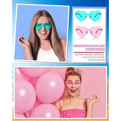 10 pcs Heart-Shaped Glasses Party Favors, Plastic Novelty Eyewear, for Weddings, Birthdays, Anniversaries, Bachelor Parties