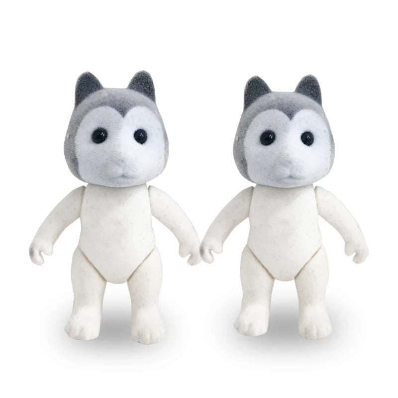Dress Dollhouse Accessories 1:12 Forest Animal Family Clothes Fashion Daily Wear Casual Outfits Vest Shirt Skirt Pants for Do