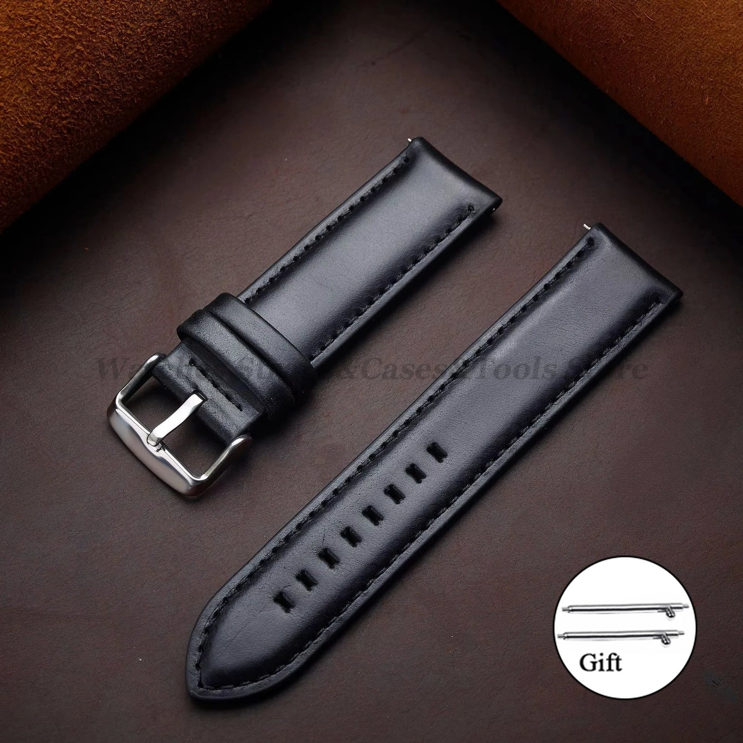 Genuine Leather Watchband 18mm 20mm 22mm 24mm 26mm Vintage Cowhide Watch Strap for DW Quick Release Bracelet Universal Wristb