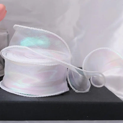 10Yards/Roll Chiffon Silk Ribbon Organza Satin For DIY Craft Gift Wrapping Decoration Wedding Bouquets Wreath Sewing Supplies