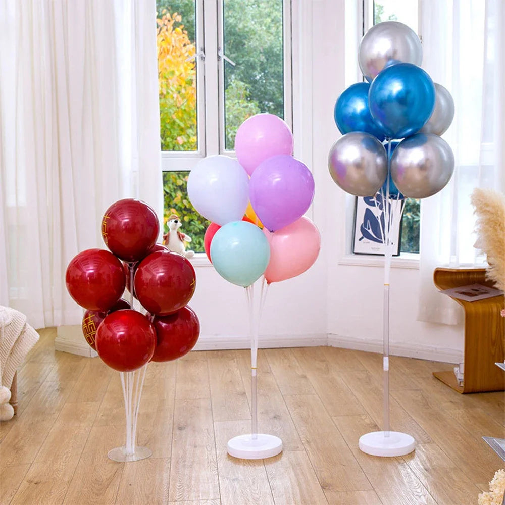 Runto 1set Birthday Balloon Stand Kit, Balloon Stand With Base And Pole For Wedding Birthday Party Decoration