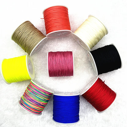 NEW 0.4/0.8/1.0/1.5mm Nylon Cord Thread Chinese Knot Macrame Cord Bracelet Braided String DIY Tassels Beading Shamballa Threa