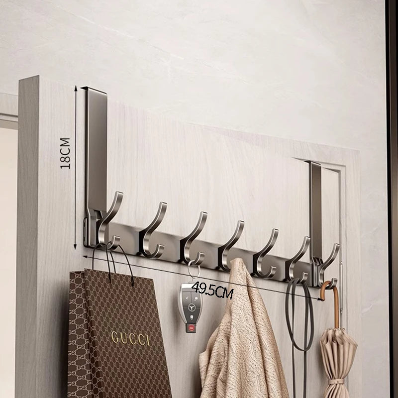 Hooks Over The Door Home Organizer Rack Clothes Coat Hat Towel Hanger Bathroom Accessories Holder Door Hang Quick Installatio