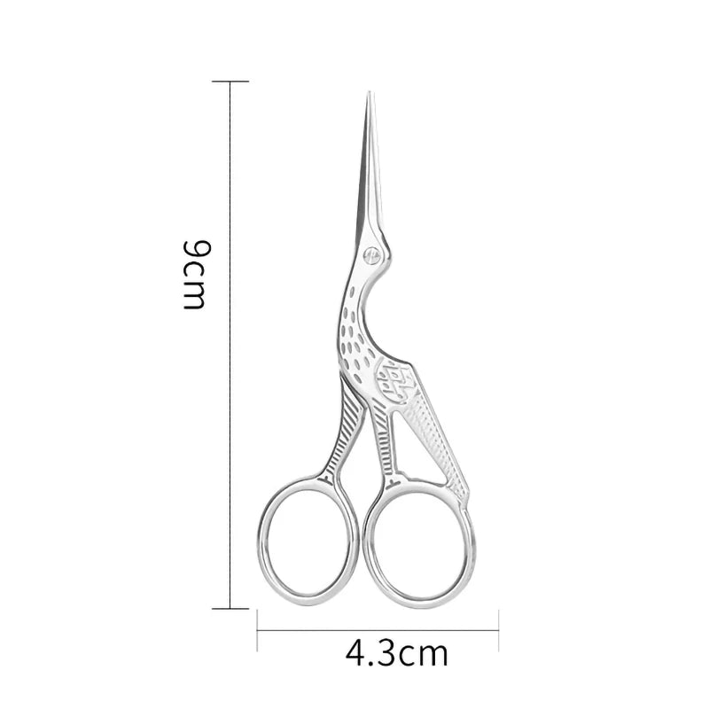 Mr.paper Antique Stork Sewing Art Scissors Made Stainless Steel Suitable for Daily Cutting Embroidery Sewing Craft Art Works 
