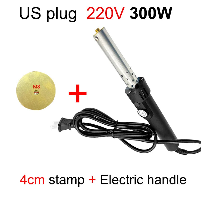 Custom Electric Branding Iron Temperature-Controlle Stamping Heater Wood Handcraft Leather Cake Food Adjustable Temperature I