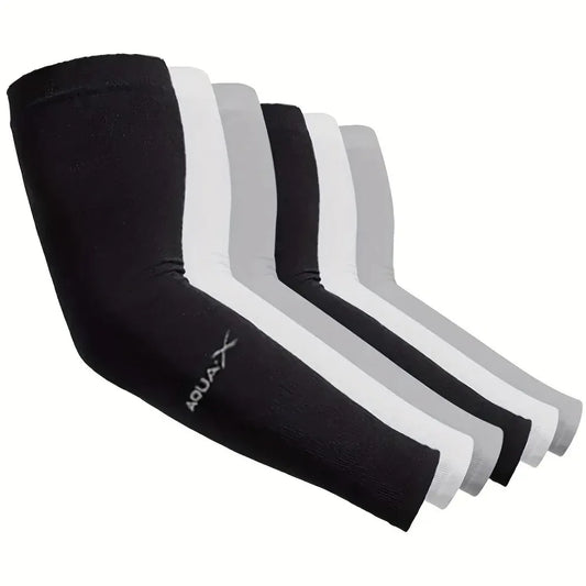 3 Pairs Breathable Sun Protection Sleeves UV Protective Arm Covers Uses for Sports Driving Outdoor Adventures Shield