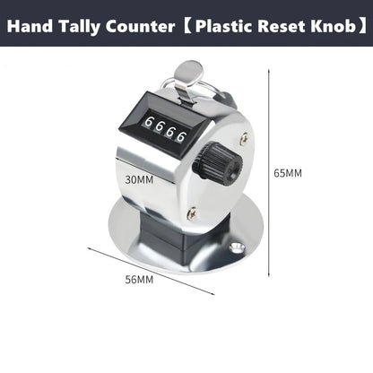 Handheld Tally Counter Tool 4 Digit Number Count Clicker Counter Hand Mechanical Pitch Counters for Coaching,Knitting,Fishing