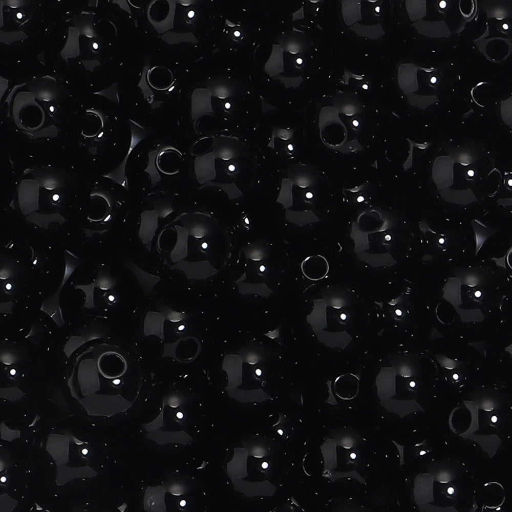 10-100Pcs/Lot 6-20mm Solid Color Round Acrylic Beads Loose Spacer Beads For DIY Keychains Decoration Handmade Crafts Accessor
